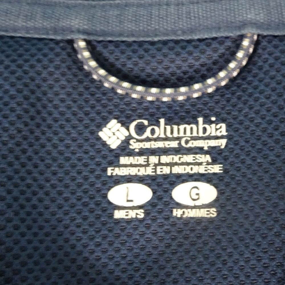 Columbia Blue Polo Shirt Size Large EUC - Picture 3 of 5